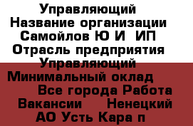 Управляющий › Название организации ­ Самойлов Ю.И, ИП › Отрасль предприятия ­ Управляющий › Минимальный оклад ­ 35 000 - Все города Работа » Вакансии   . Ненецкий АО,Усть-Кара п.